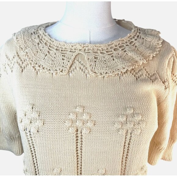 ZARA Medium Dark Beige Vintage Knit Sweater - Picture 9 of 13